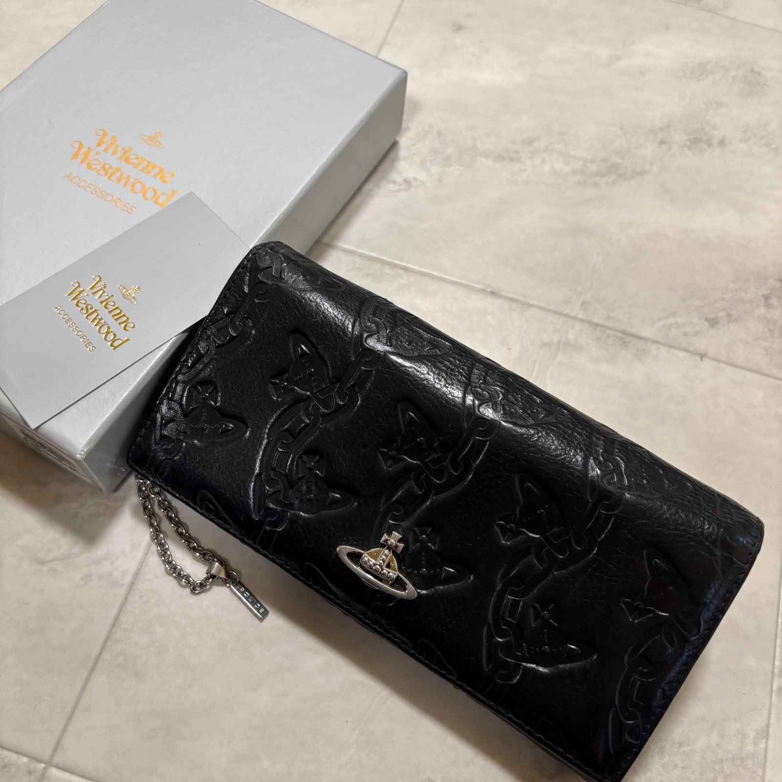 Vivienne Westwood ヴィヴィアン ウエストウッド 財布 長財布 レディース ブラック レザー き