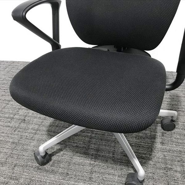 イトーキ デスクチェア プラオ ローバック 固定肘付 T型 アルミ脚 コンビ張り KE-248GS-Z5T1B2 座面 ブラックT : イトーキ デスクチェア オフィスチェア プラオ ロー