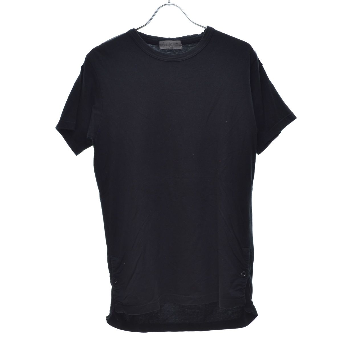 【YOHJIYAMAMOTOPOURHOMME】ショルダーライン シャーリング半袖Tシャツ