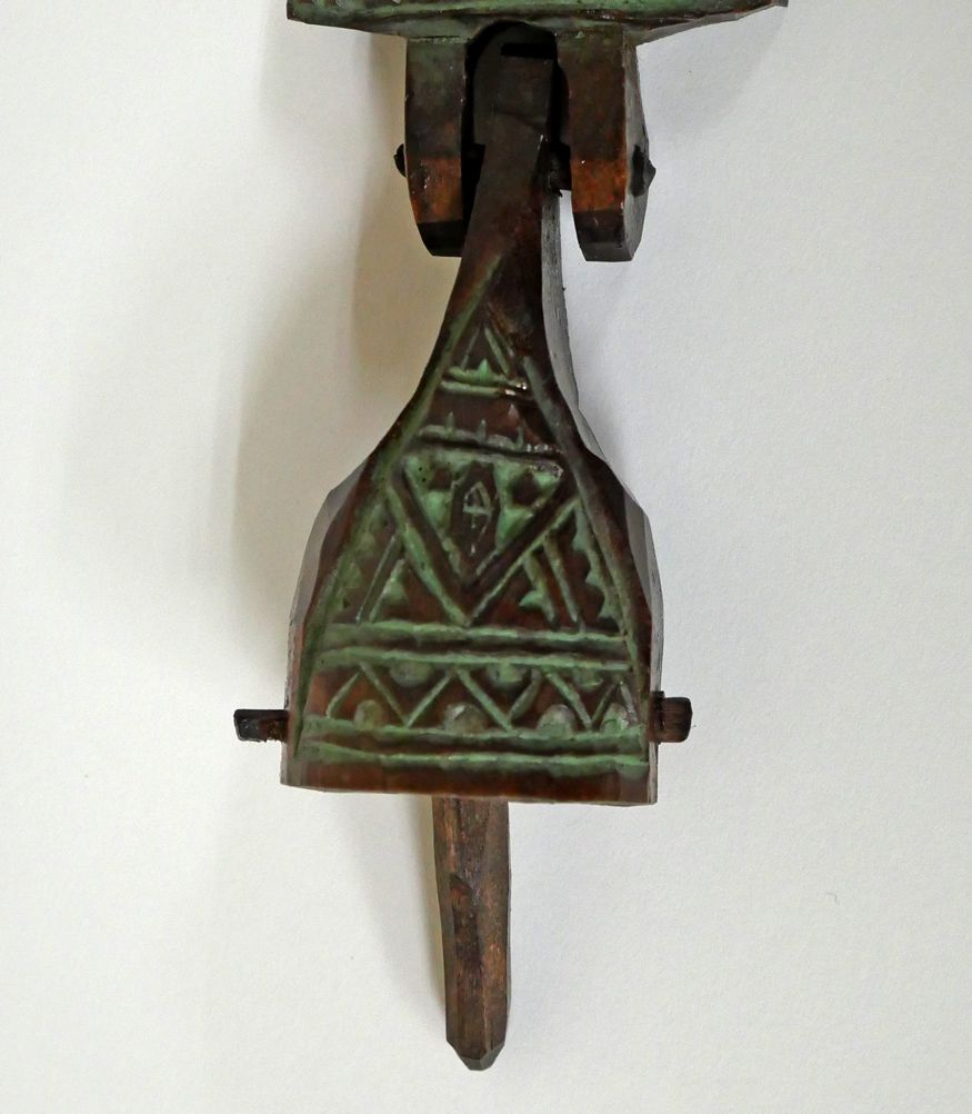 砂澤 ビッキ「樹鈴ペンダント二連（約13.7cm）」木彫作品 世界的彫刻家