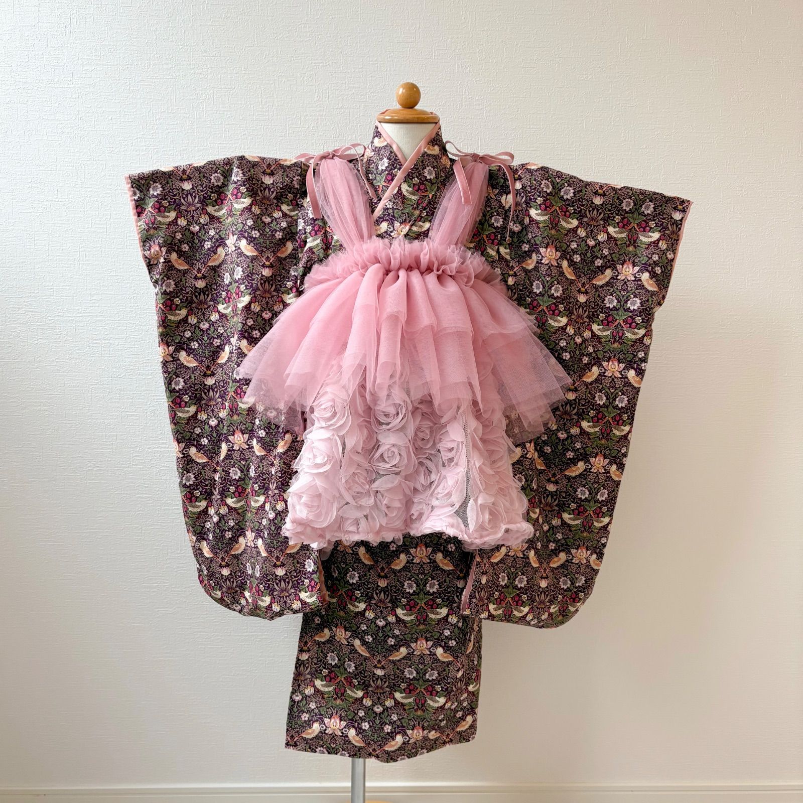 完成品特別価格 ウィリアムモリス 七五三 チュール被布 セパレート着物