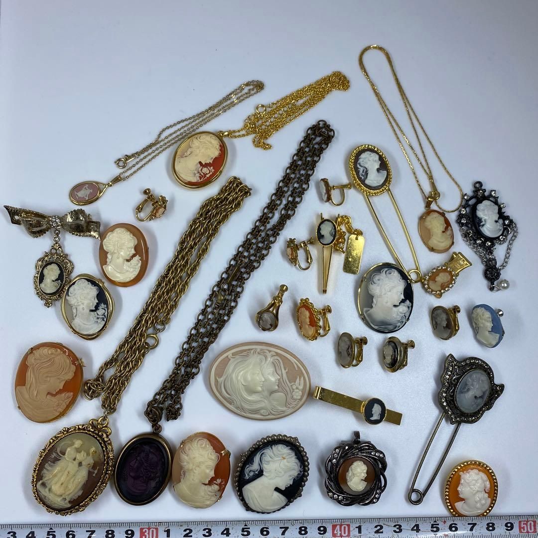 カメオ ブローチ 色々 333g 東な6-0827ア㉕