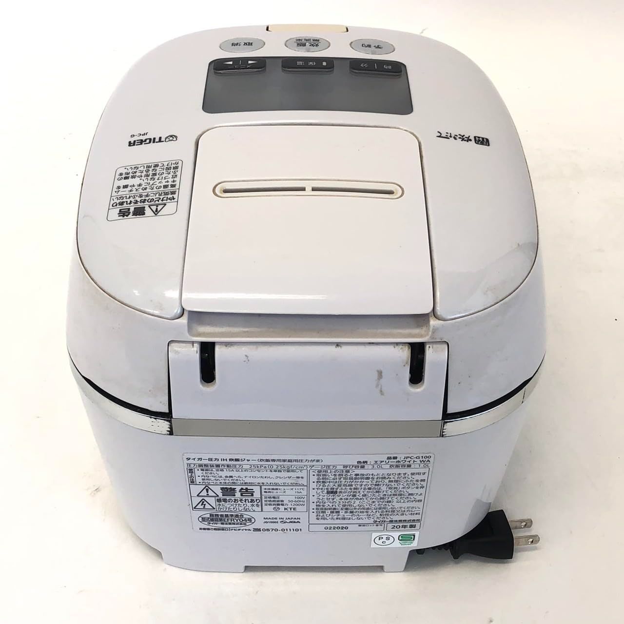TIGER 圧力IH炊飯ジャー JPC-G100 5.5合2019年製 20190605153702_894_.jpg