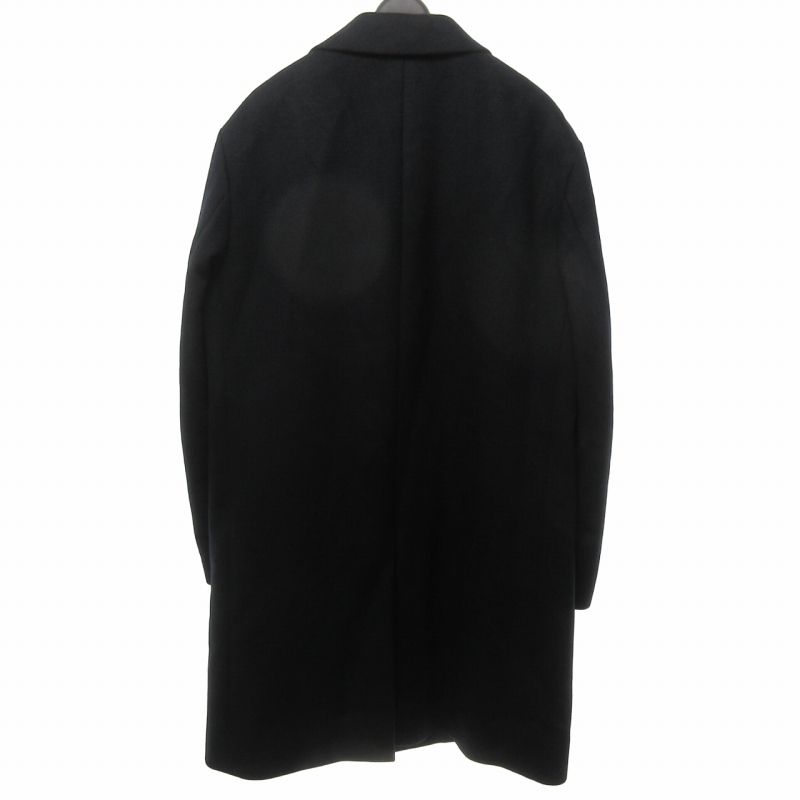 新品　UNIQLO チェスターコート ネイビー Lサイズ ユニクロ公式 | ウールカシミヤチェスターコート