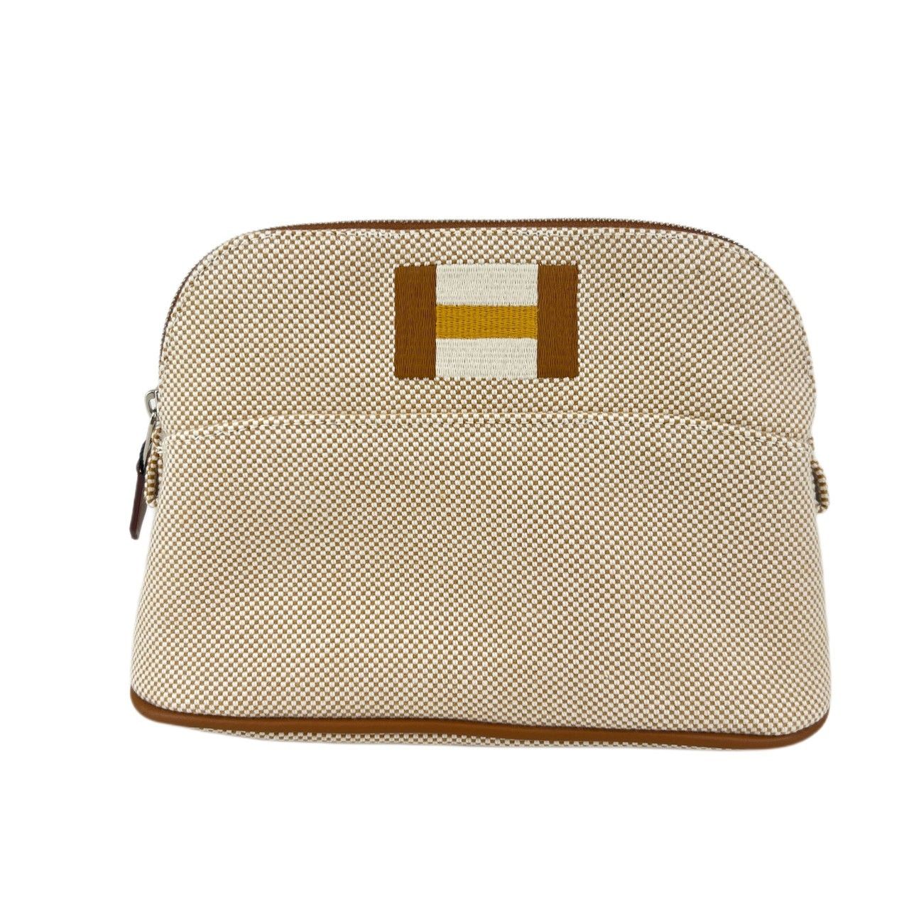 ♥ Hermès エルメス Trousse Bolide casaque mini ボリードポーチ カザック ミニ 綿 Miel ミール