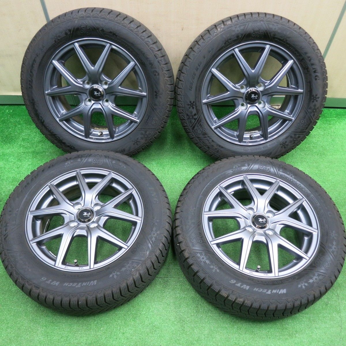 バリ溝美品‼️185/65/R15スタットレスタイヤホイール4本セット スタッドレス4本ホイールセット【1シーズン使用/185/65 R15】バリ溝