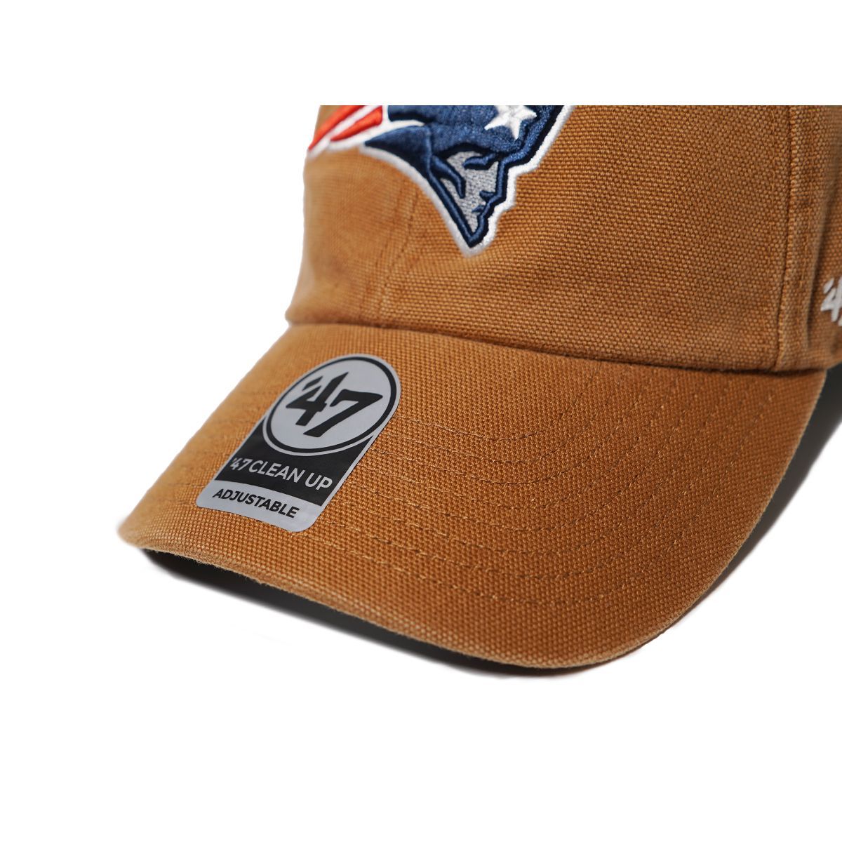 '47Brand&times;Carhartt NEW ENGLAND PATRIOTS CARHARTT X '47 CLEAN UP - CURVE VISOR   NFL ニューイングランド ペイトリオッツ  BROWN