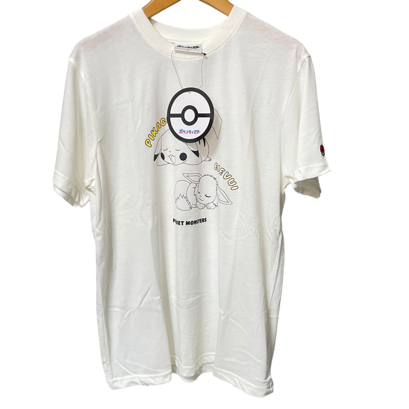 新品】ポケモン ピカチュウ イーブイ 半袖tシャツ 白 ホワイト