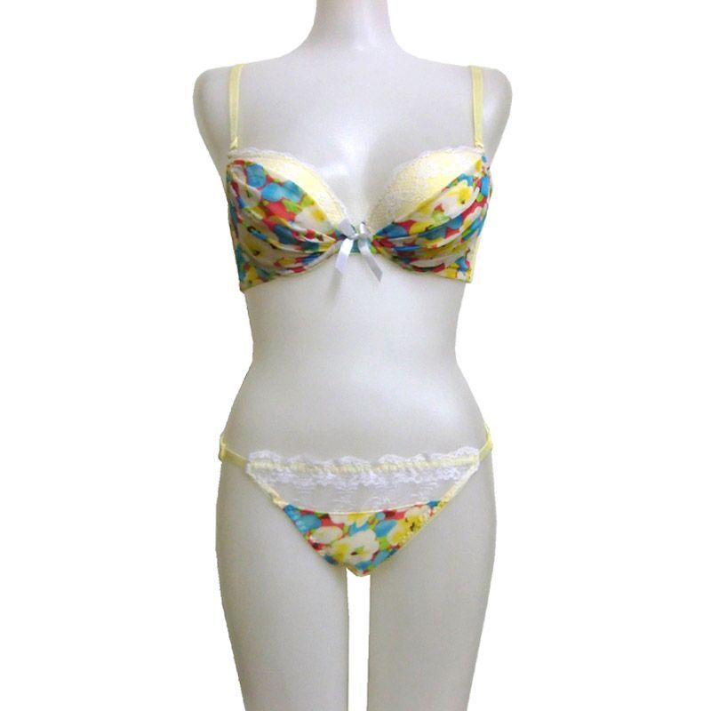在庫処分 ブラジャー ショーツ セット 花柄 ブラジャー B70 B75