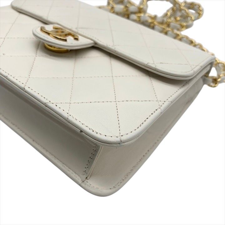 良品 CHANEL シャネル ココマーク マトラッセ ラムスキン プッシュ