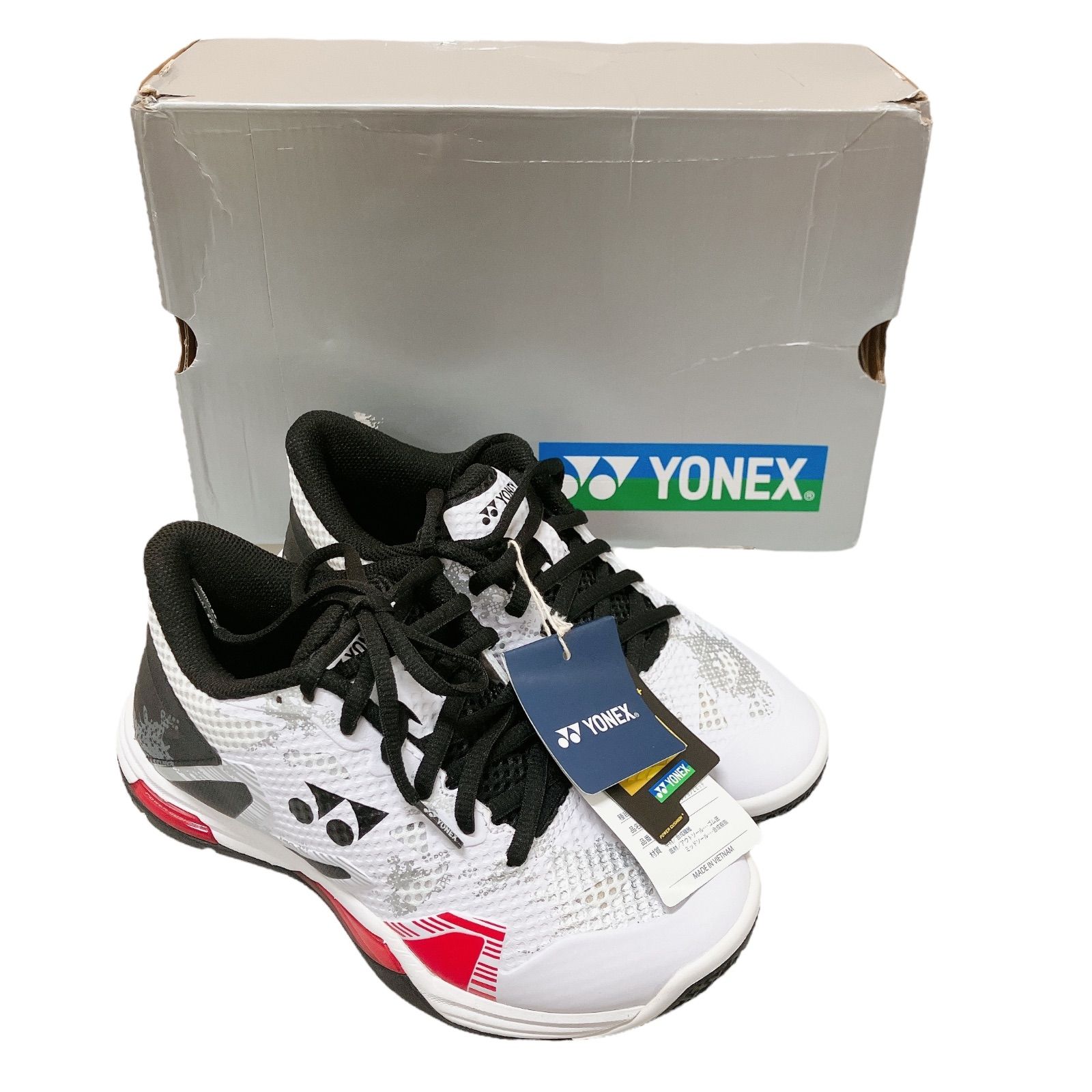 WJ23 YONEX ヨネックス バドミントンシューズ パワークッション エクリプションZミッド ホワイト ブラック 22.5 SHBELZ3MD