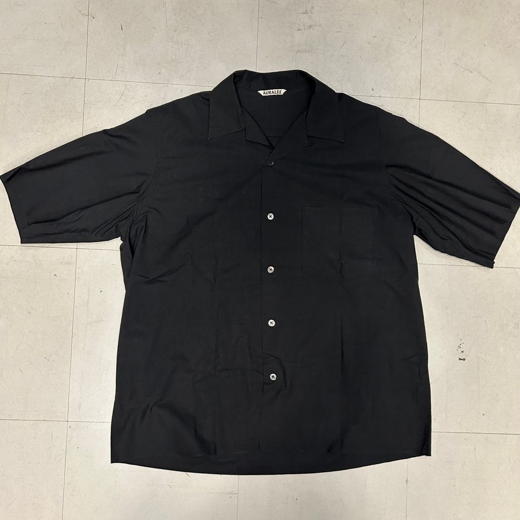 AURALEE オーラリー SELVEDGE WEATHER CLOTH OPEN COLLARED HALF