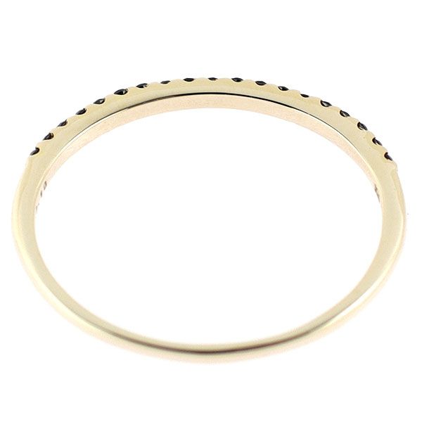K10YG ブラックダイヤモンド リング 0.10ct