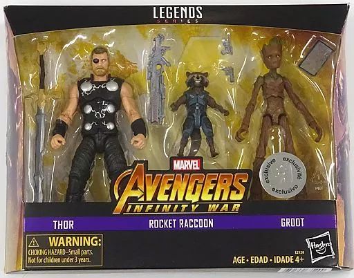 中古】フィギュア ソー＆ロケット＆グルート 3パック 「アベンジャーズ