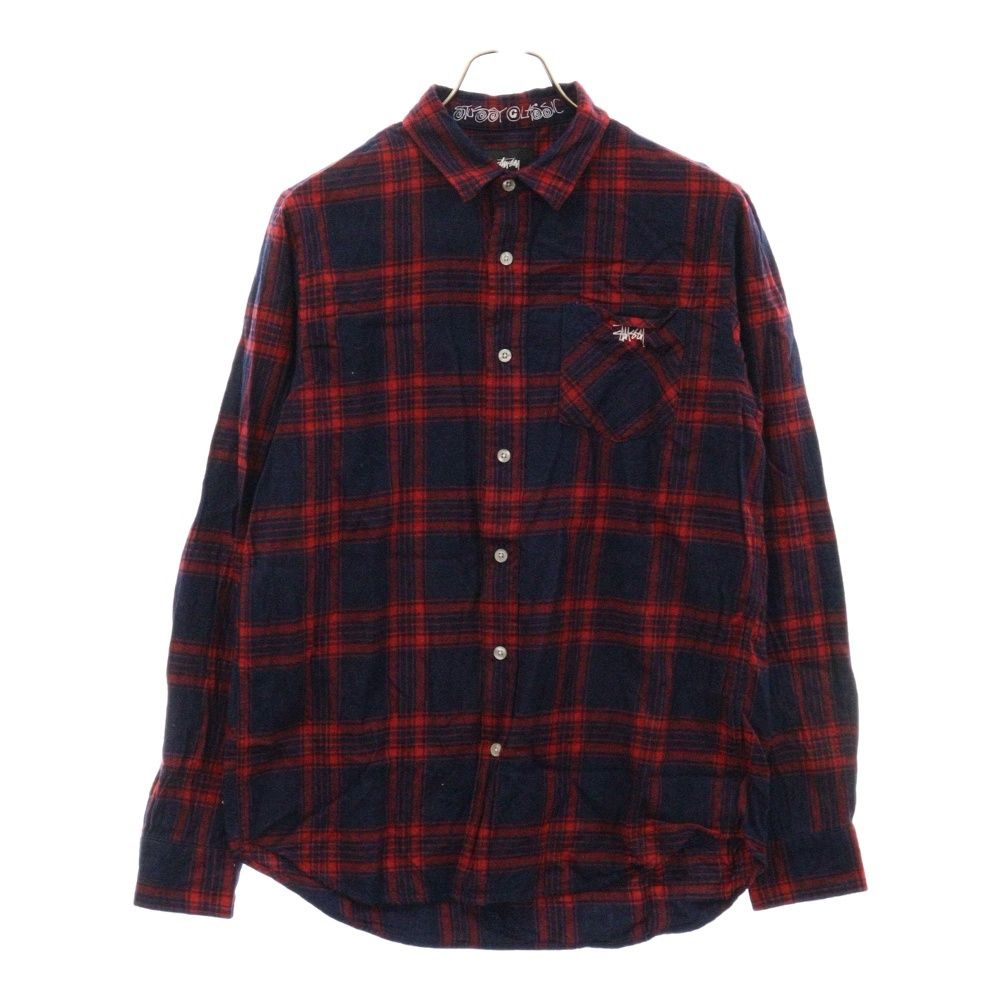 STUSSY CLASSIC (ステューシー クラシック) ロゴ刺繍長袖チェック 