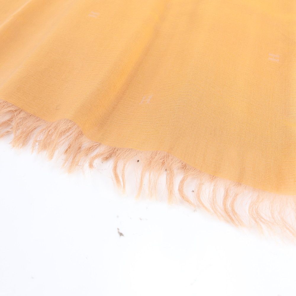 新品同様 エルメス タグ付 フリンジ シルク 100％ 大判 ストール  