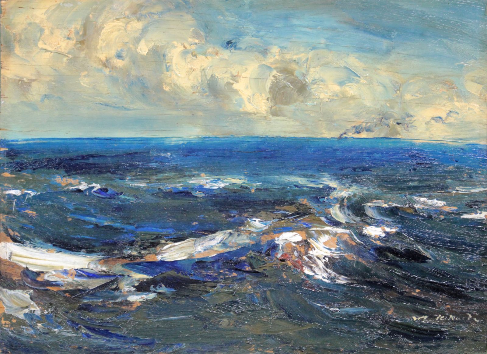 菊地又男『オホーツク海の夕』油彩画【真作保証】 絵画 菊地又男『オホーツク海の夕』油彩画【真作保証】 絵画 - メルカリ