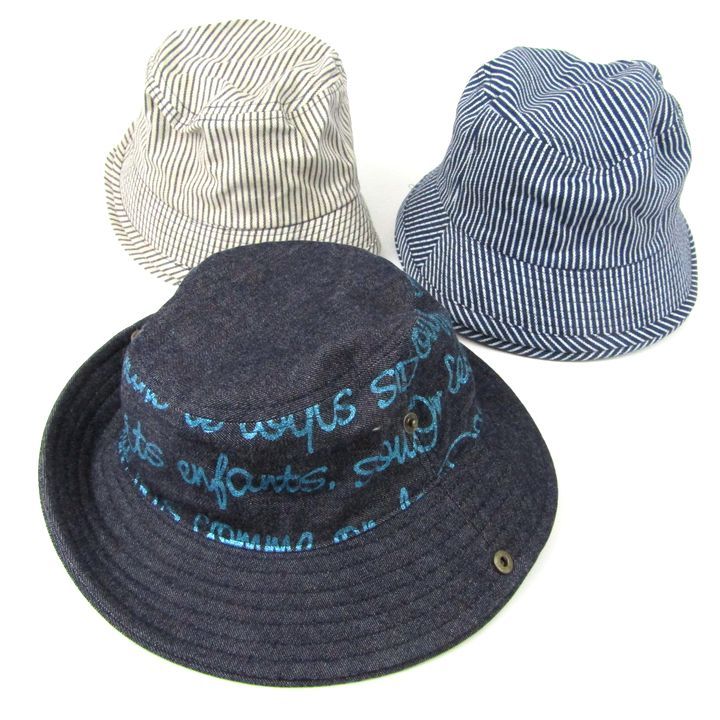 帽子 バケットハット 8点セット ヒッコリー他 52-54cm 子供用 まとめて 大量 キッズ 男の子用 hat