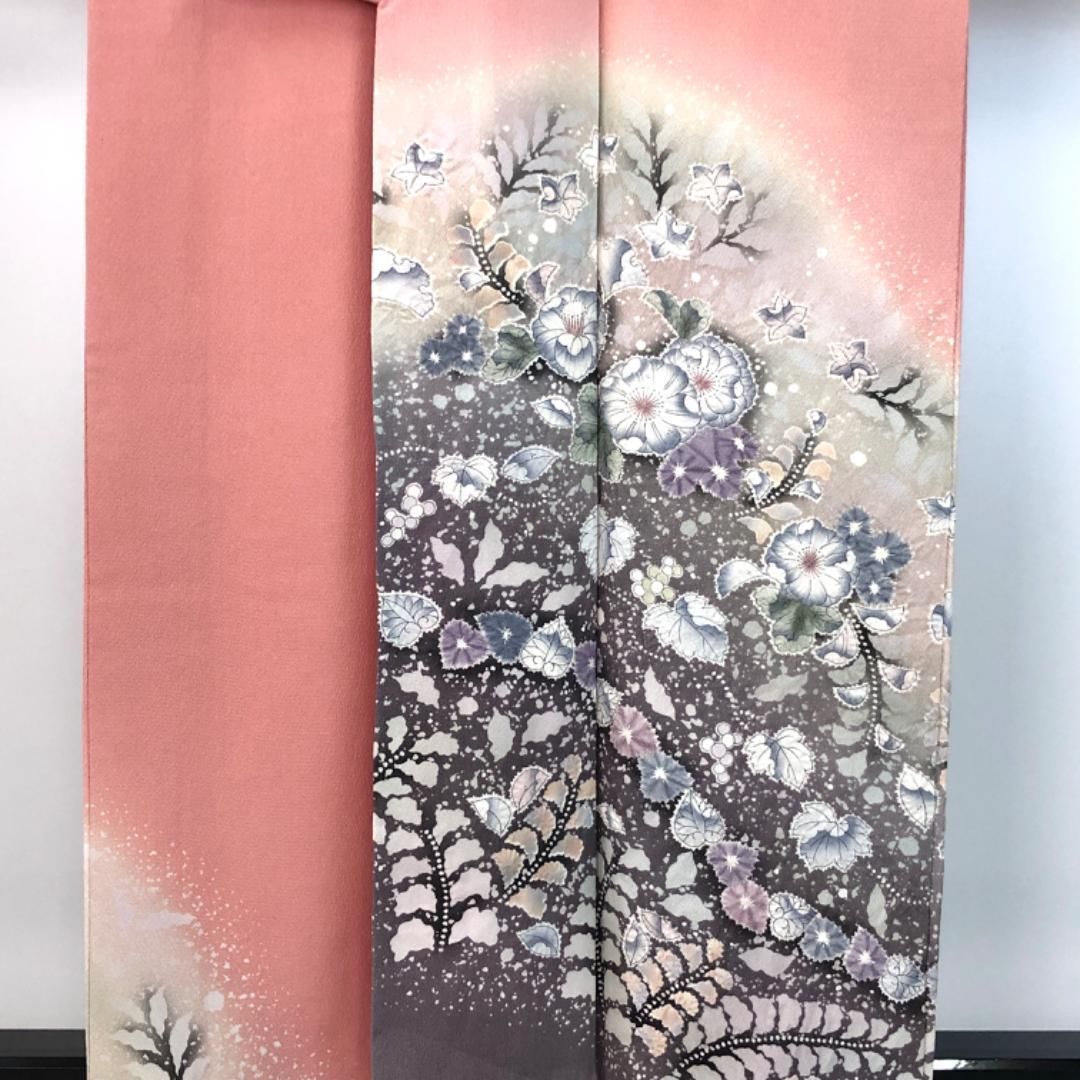 訪問着 作家物 辻が花絞り 暈し 桃紅色 K-5358 - メルカリ