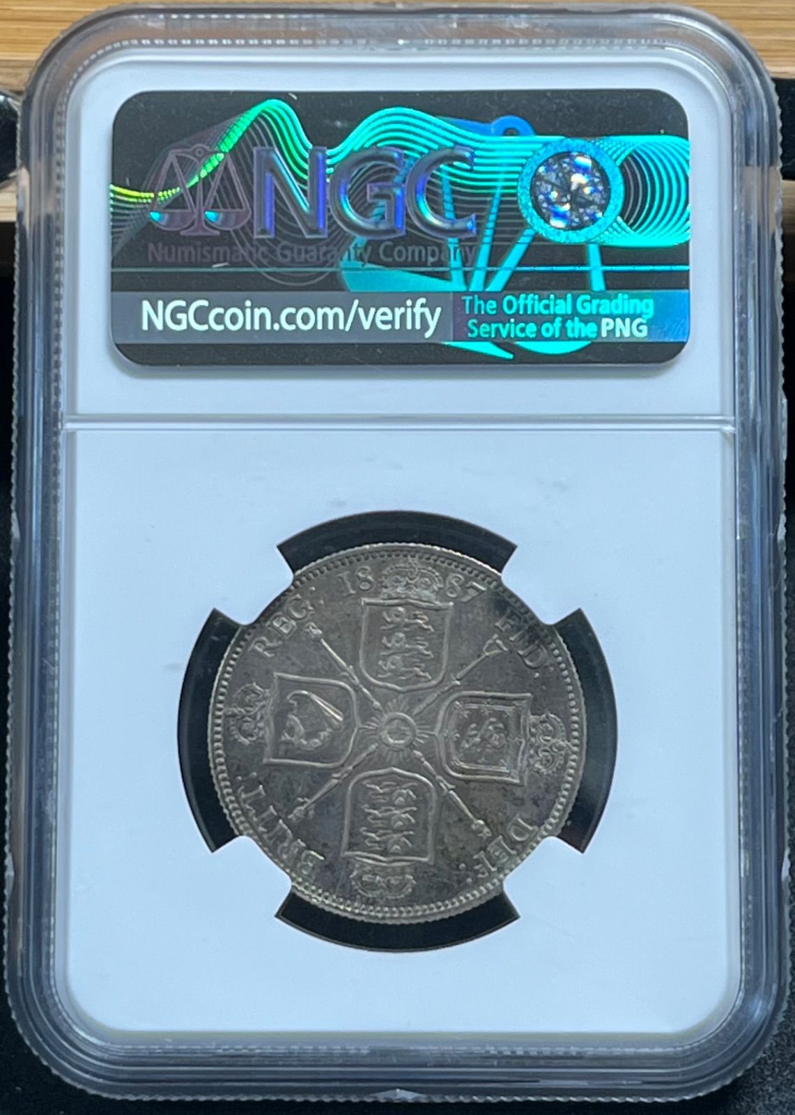 1887年 イギリス 2シリング銀貨 ヴィクトリア女王 ジュビリー