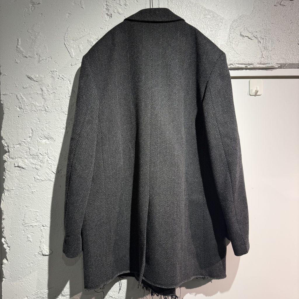 Acne Studios アクネストゥディオズ Double Breasted Cut out Blazer カットアウト ダブルテーラードジャケット FN-WN-OUTW000861 グレー size M 表参道A10