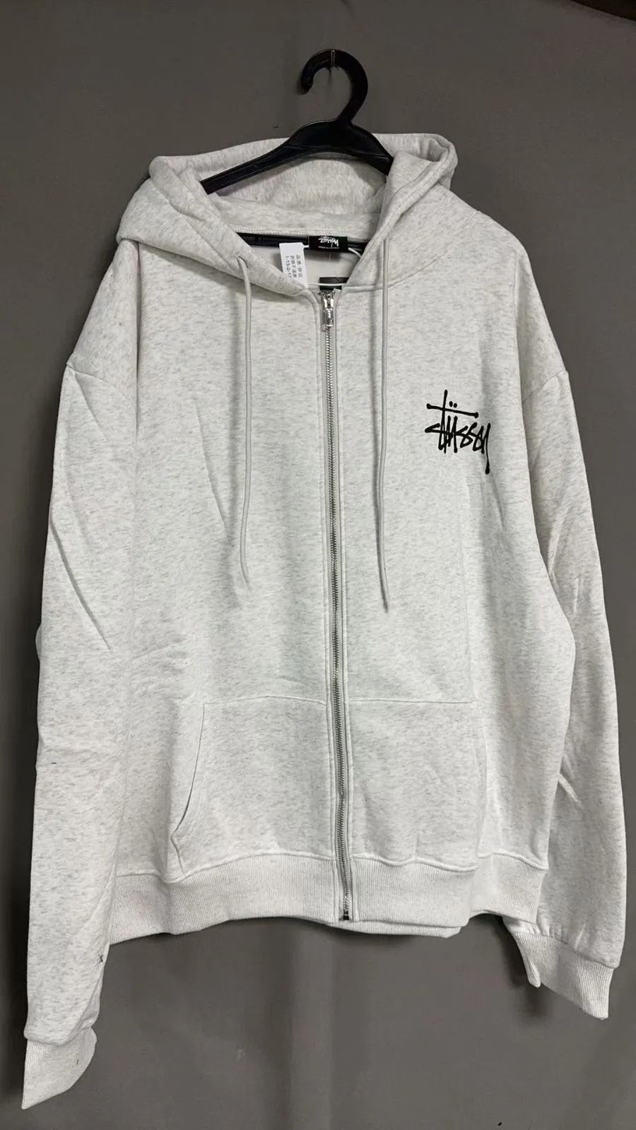 新作Stussy ステューシー ジップパーカー 男女兼用 グレー