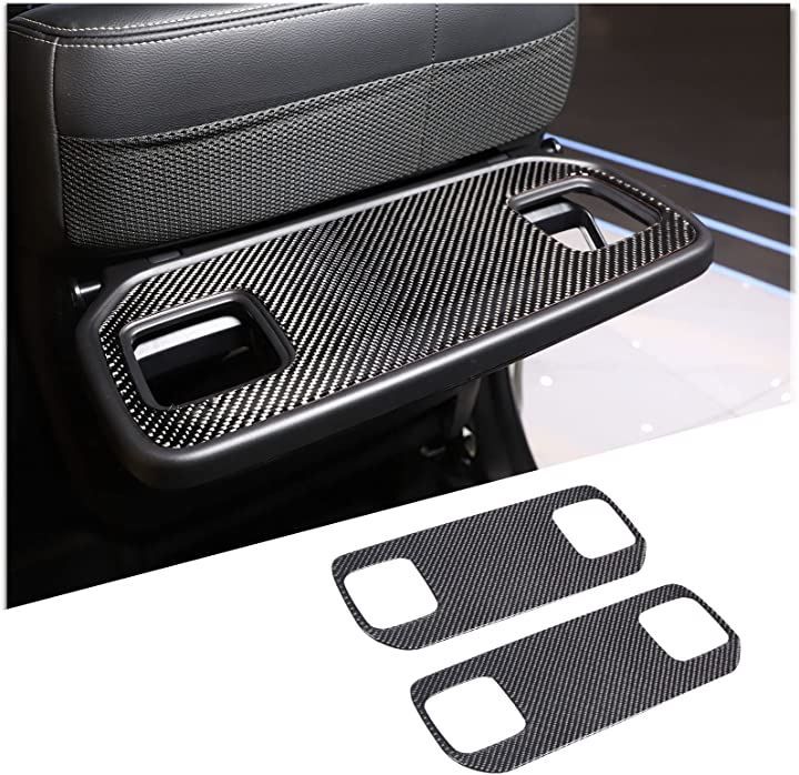 Sauicemy FOR Honda N-BOX 2017-2021年適用 ホンダN-BOX 2018 2019 2020 リアテーブルプレートパネル用ステッカー( 黒-ケーボン繊維)