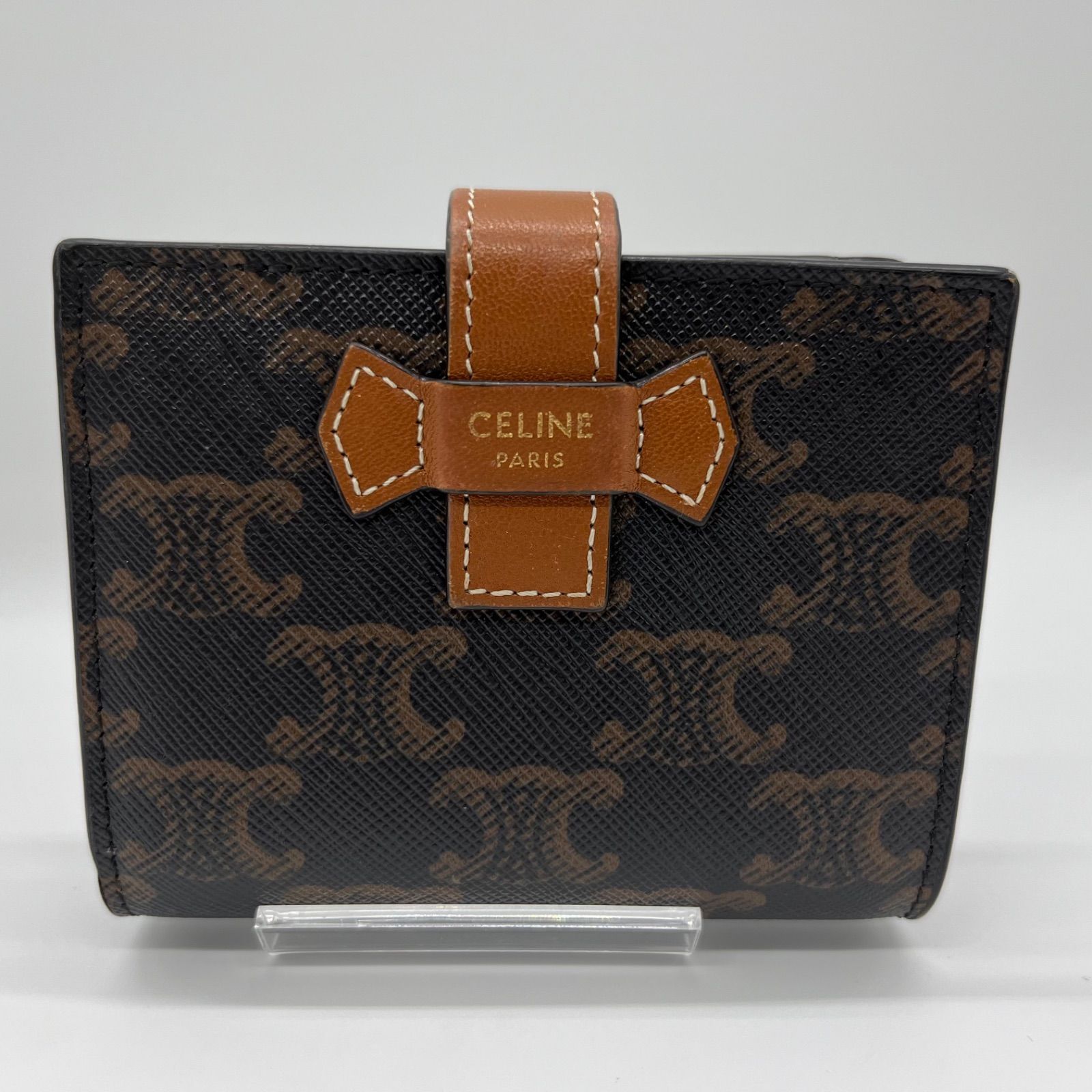 極美品】CELINE/セリーヌ スモール ストラップウォレット トリオンフ 