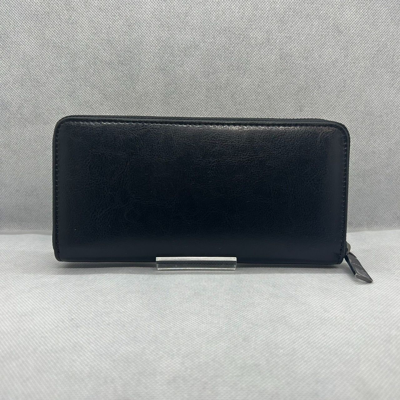 COACH ベースボールステッチ アコーディオンウォレット 黒×ベージュ系