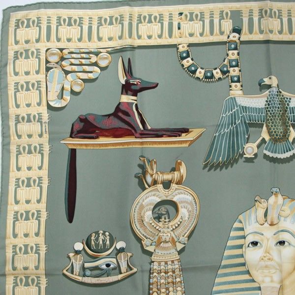 【HERMES エルメス】カレ90 スカーフ ツタンカーメン シルク ブラック エルメス HERMES カレ90 スカーフ TUTANKHAMUN ツタンカーメン