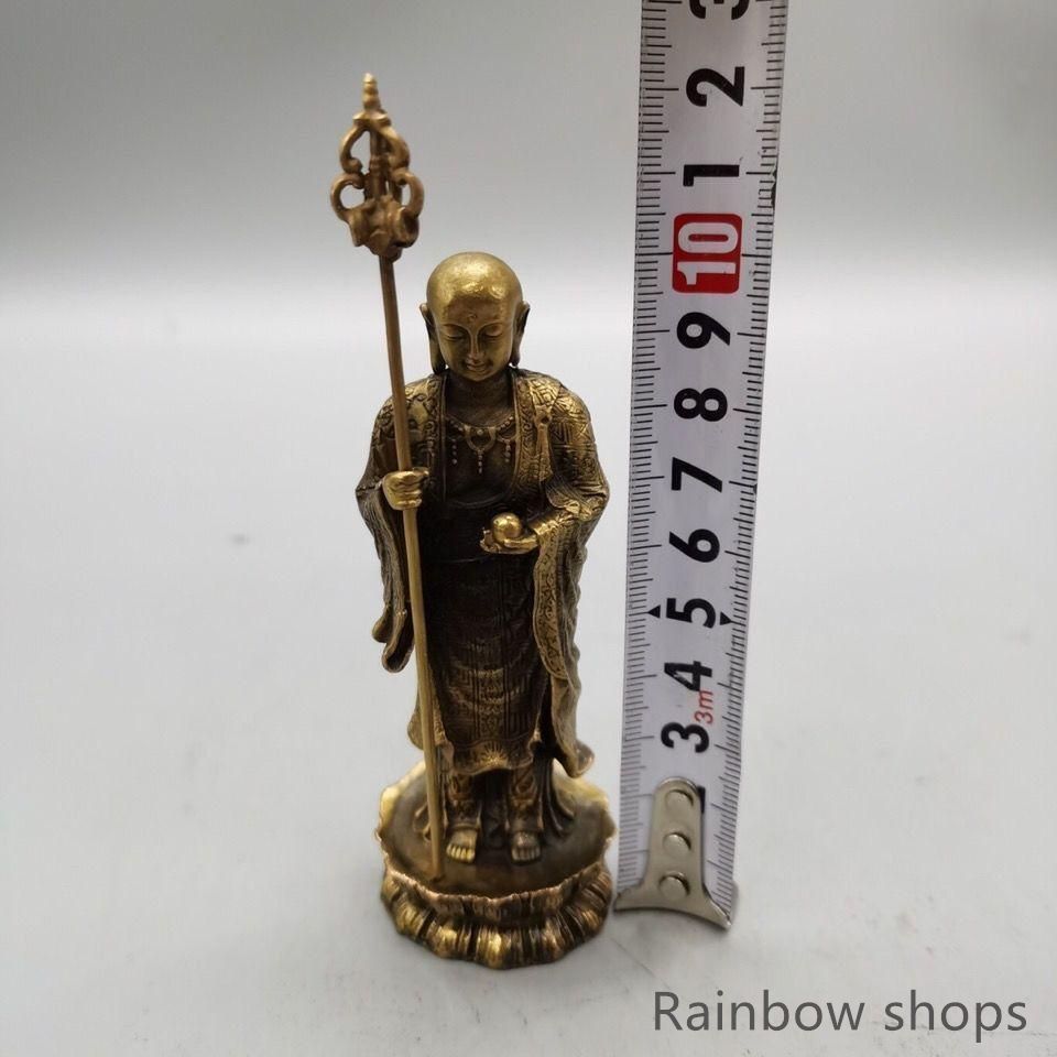 仏像 地蔵王菩薩仏像 家内 仏堂 供仏 銅製品 工芸品 置物 仏像 地蔵王菩薩仏像 家内 仏堂 供仏 銅製品 工芸品 置物