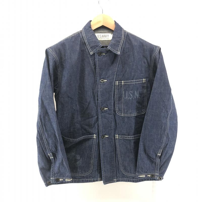 【中古】COLIMBO ミリタリーワークジャケット インディゴ size M  コリンボ[24]