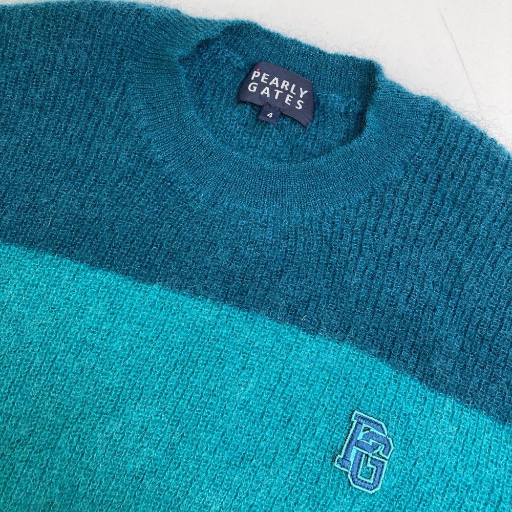 サイズ：4 PEARLY GATES パーリーゲイツ ニット セーター ブルー系
