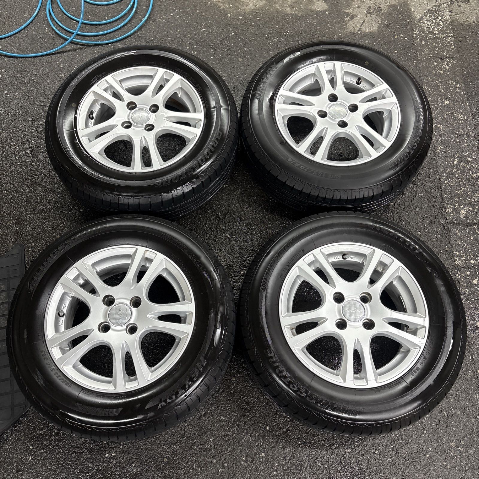 送料無料 マナレイ ユーロスピード 社外ホイールタイヤセット 185|70R14