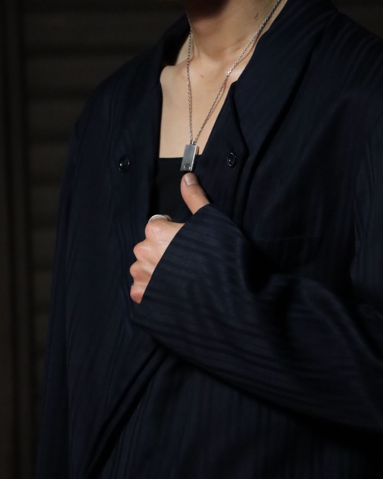 EURO vintage France made shadow stripe double breasted