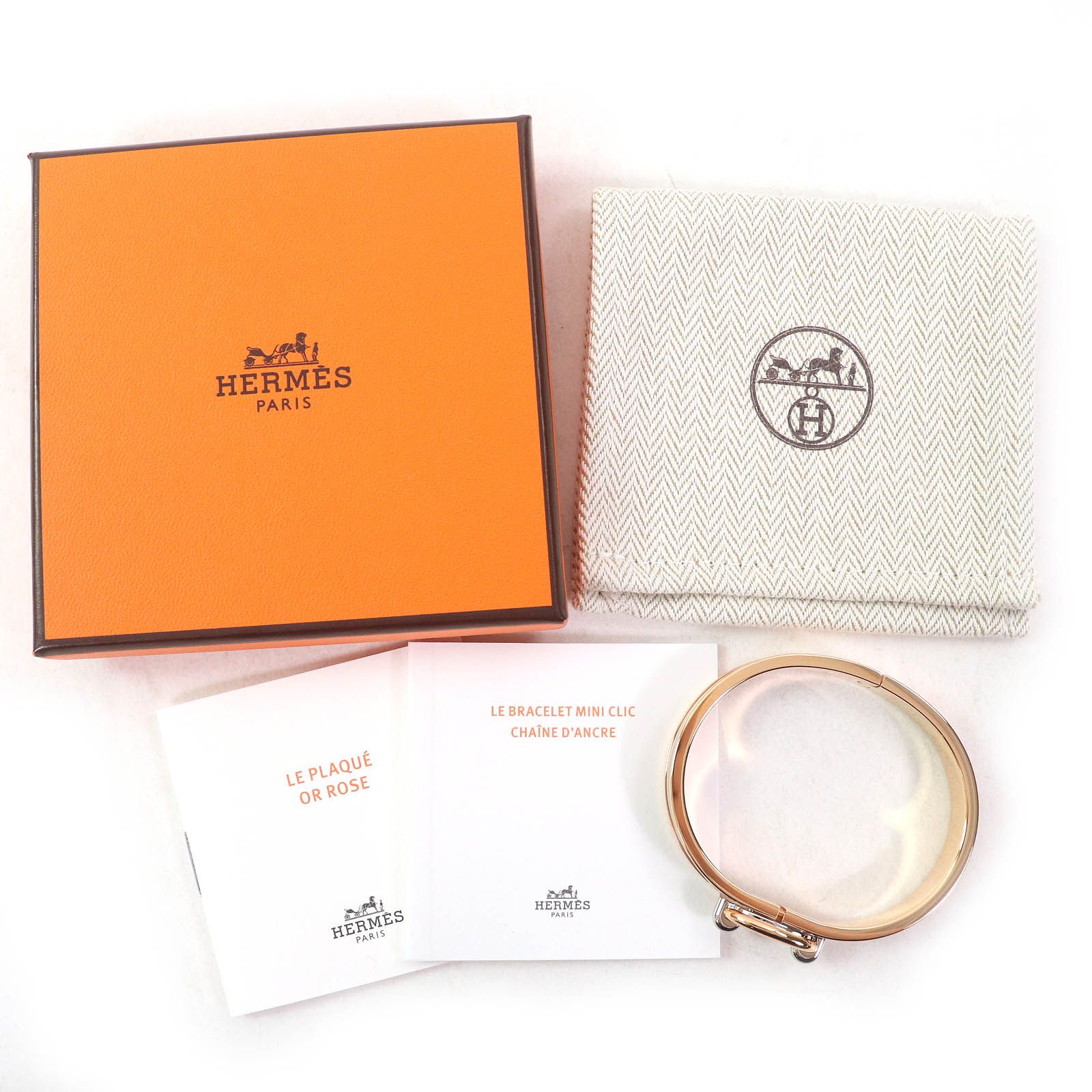 極美品△HERMES エルメス ミニ クリック シェーヌダンクル