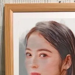 女優画19 額装品 額縁寸法34cm×25cm 水彩、ペン、色鉛筆画 定款