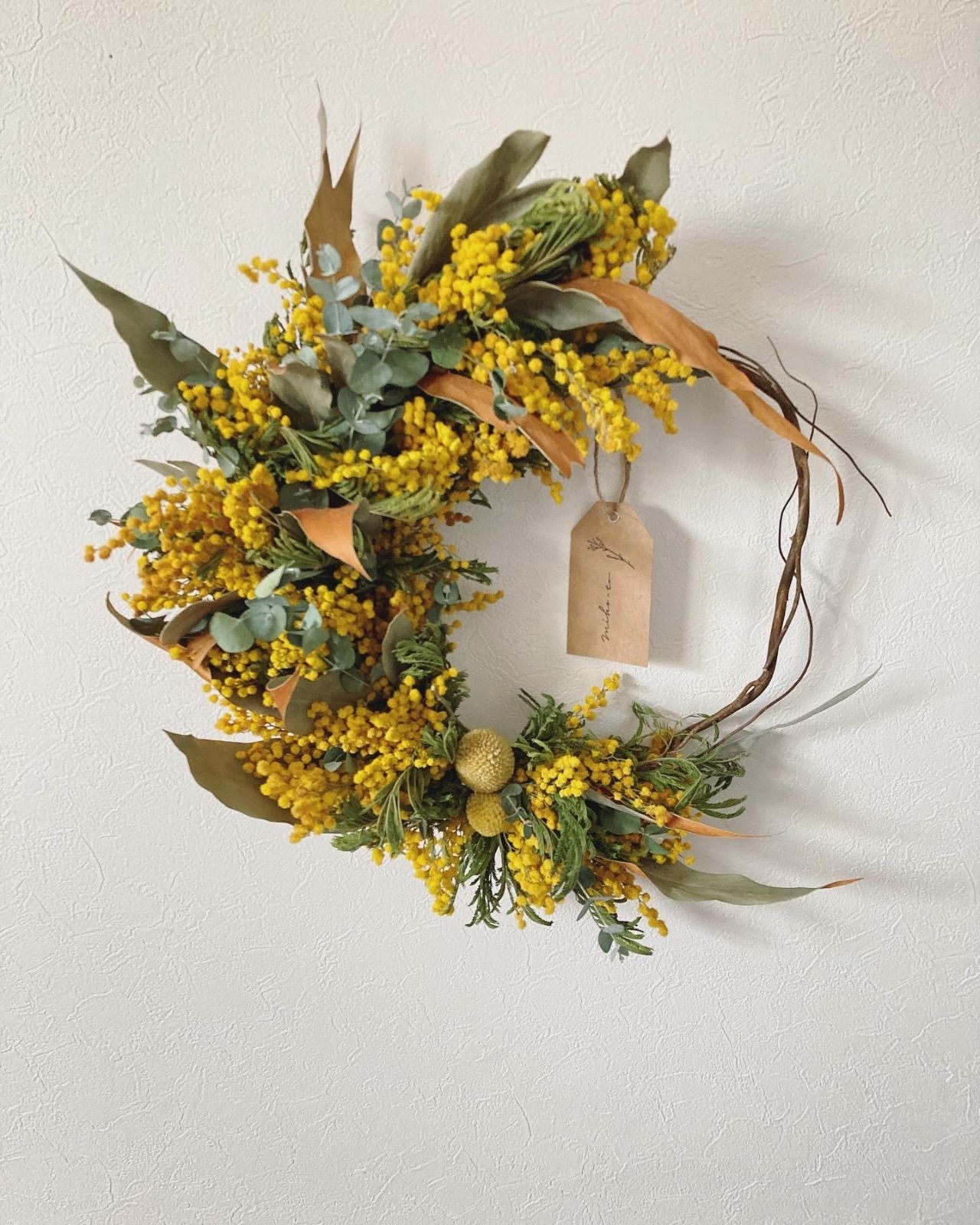 ミモザ.グレビレアゴールドのハーフリース❁︎ 小売 ミモザ.グレビレア