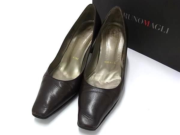 BRUNOMAGLI ブルーノマリ レザー ヒール パンプス 表記サイズ 35 1/2