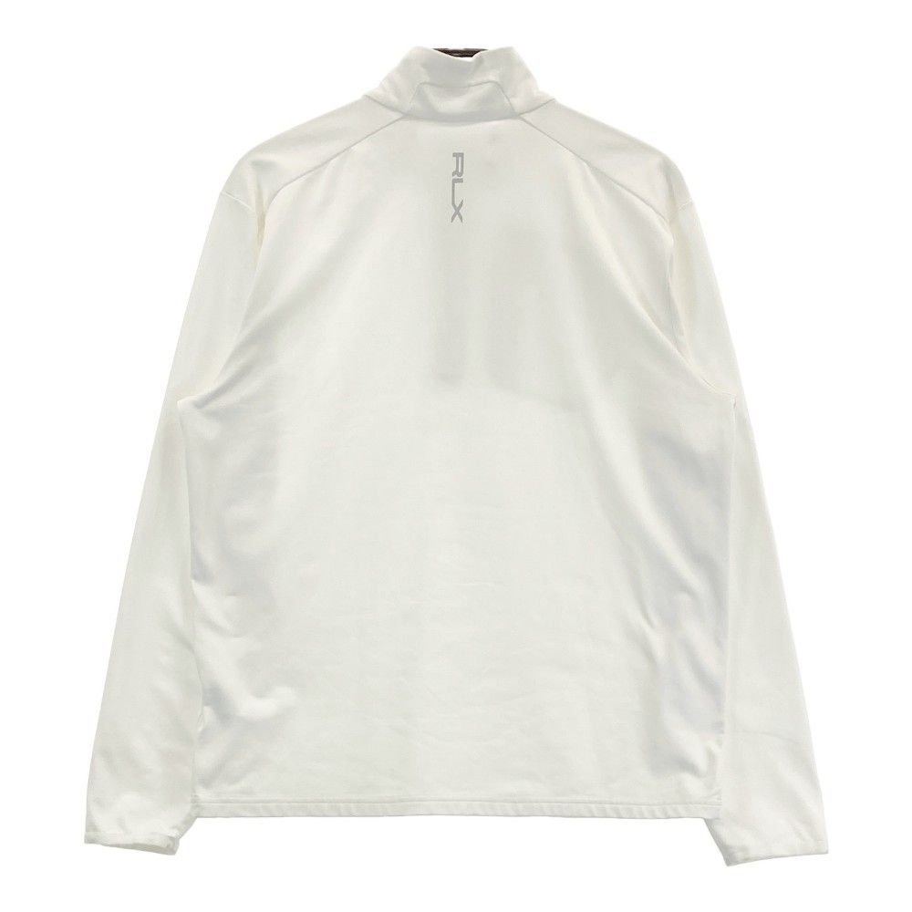サイズ：M RLX ラルフローレン ハーフジップ長袖裏起毛Tシャツ