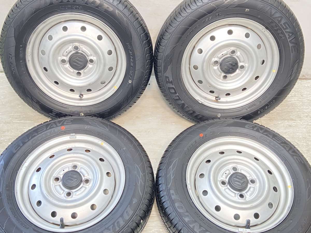 145/80R13 ダンロップ エナセーブ EC204 スズキ純正 13x4.0 100-4穴 中古タイヤ サマータイヤ ホイールセット 4本セット  s13240410054 - メルカリ