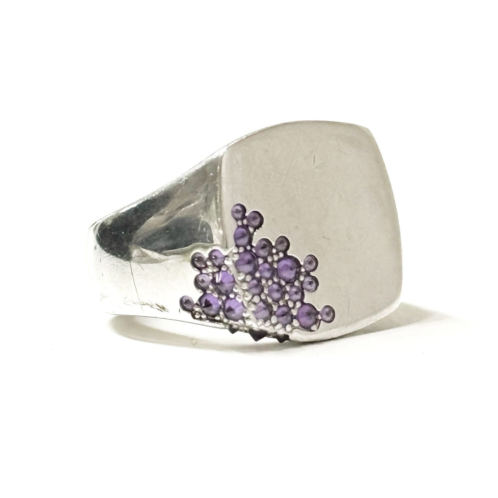TOM WOOD Cushion Purple Molecule Ring 50 トムウッドが新作「モレ