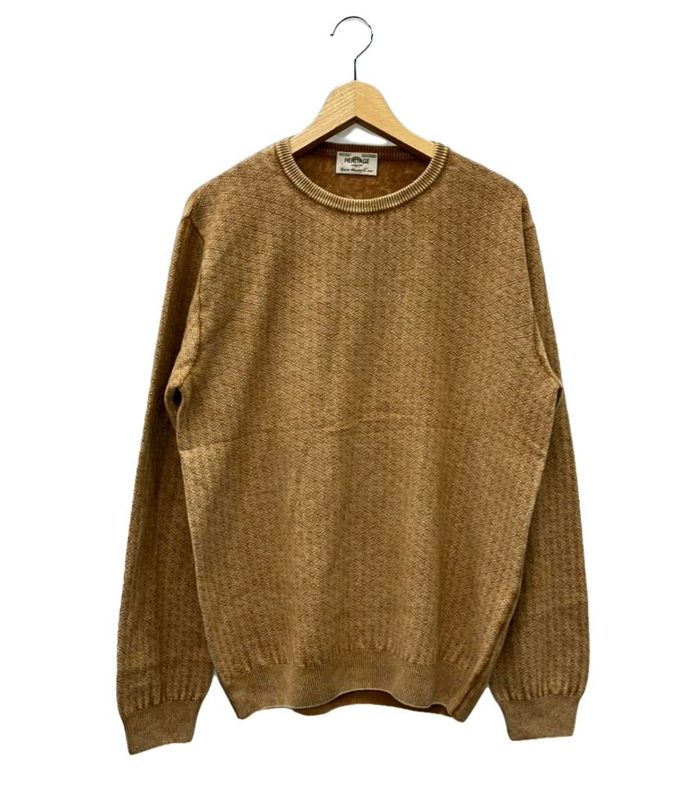 美品 ヘリテージ カシミアウール長袖セーター ニット メンズ Heritage
