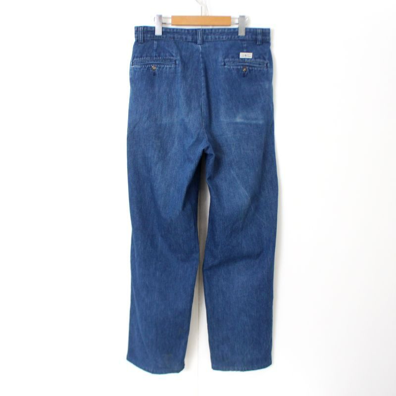 90s vintage RALPH LAUREN 2タック デニム スラックスパンツ メンズ M 