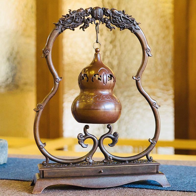 高級プレミアムアート香炉 吊り下げ式 純銅製 アロマ香炉 チベッタン 