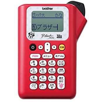 brother ブラザー ラベルライター P-touch J100 ミニーレッド PT-J100MR