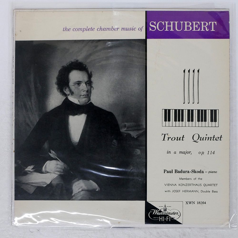米 US盤 PAUL BADURA-SKODA/SCHUBERT : QUINTET IN A MAJOR, OP