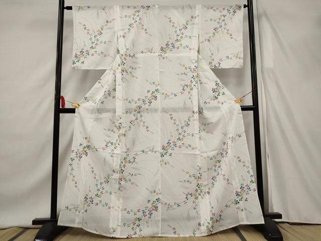 平和屋着物＊夏物　小紋　絽　立波文　洗える着物　AABH2114ck 平和屋着物＊夏物 小紋 絽 枝葉文 洗える着物 AAAW8614st - メルカリ
