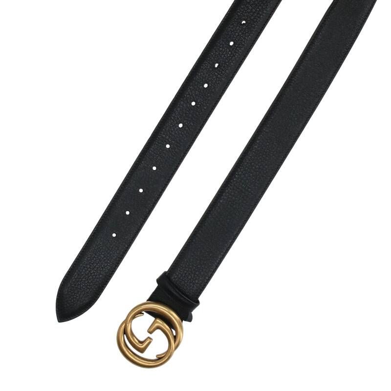 【美品】GUCCI グッチ インターロッキング ベルト シルバー ブラック 23 グッチ ベルト インターロッキング シマ ロゴ金具 シルバー