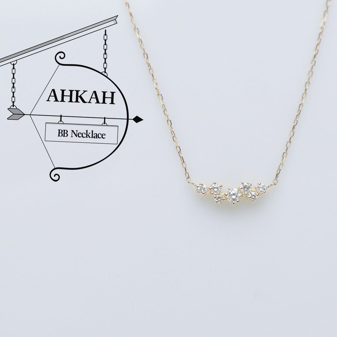 ◇極美品 AHKAH アーカー BB ダイヤモンド ネックレス Au 750 K18 イエローゴールド 0.11ct - メルカリ